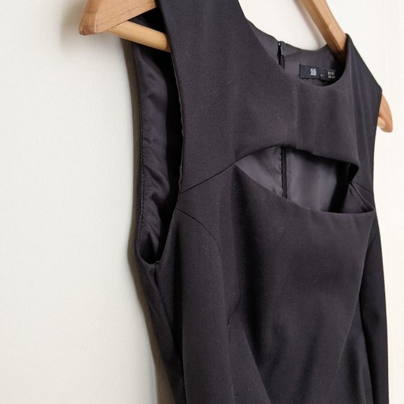 NWOT Black Cut Out Mini Dress with Pockets - Picture 7 of 16